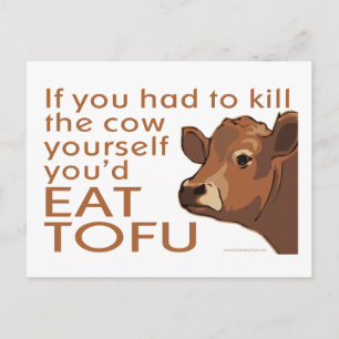 Vermoord de Kow - Vegan, vegetariër Briefkaart