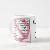 Vermoord een droom. Een carrière redden. Koffiemok (Voorkant links)