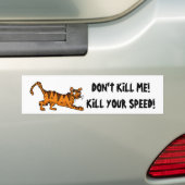 Vermoord je snelheid Bumpersticker (Op auto)
