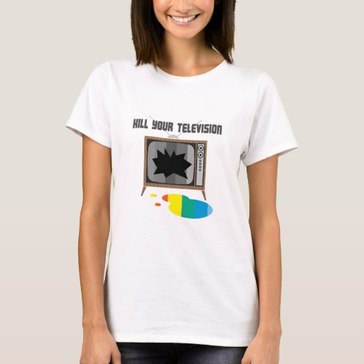 Vermoord je televisie t-shirt (Voorkant)