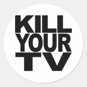 Vermoord je tv ronde sticker
