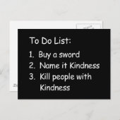 Vermoord mensen met een gevoel van onbehagen briefkaart (Voorkant / Achterkant)