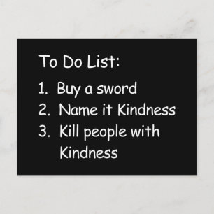 Vermoord mensen met een gevoel van onbehagen briefkaart