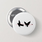 Vermoord twee vogels met één stone ronde button 5,7 cm (Voorkant /achterkant)