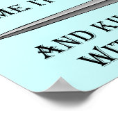 Vermoord ze met een Kindness Funny Poster Sign (Hoek)