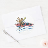 Vermoosin' Da Yak Vermont Kayaking Moose Ronde Sticker (Envelop)