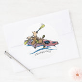 Vermoosin' Da Yak Vermont Moose kajakken Ronde Sticker (Envelop)