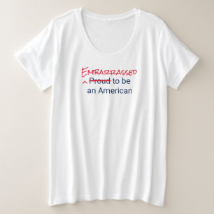 Vermorzeld/trots om een Amerikaanse T-Shirt te zij