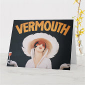 Vermouth Advertisement Martini Adverteren Kaart (Gele Bloem)