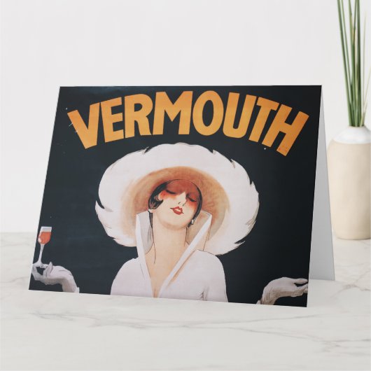 Vermouth Advertisement Martini Adverteren Kaart (Voorkant)