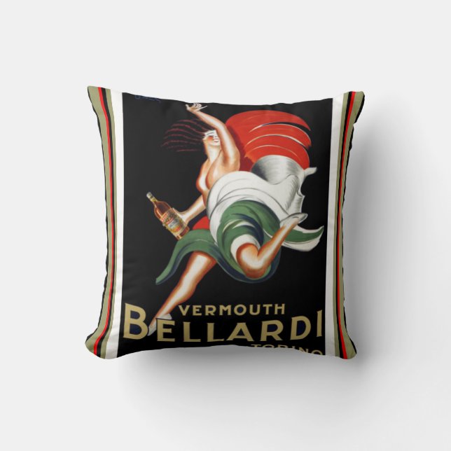 Vermouth Bellardi Art Deco Kussen (Voorkant)