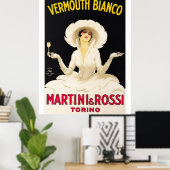 Vermouth Bianco Martini en Rossi  Food&Dri Poster (Thuiskantoor)