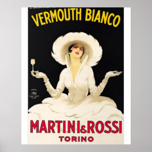 Vermouth Bianco Martini en Rossi Food&Dri Poster