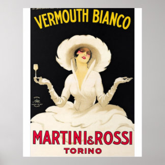 Vermouth Bianco Martini en Rossi  Food&Dri Poster