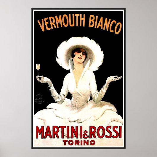 Vermouth Bianco-poster Poster (Voorkant)