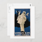 Vermouth Blanc  Drink en kunst Briefkaart (Voorkant / Achterkant)