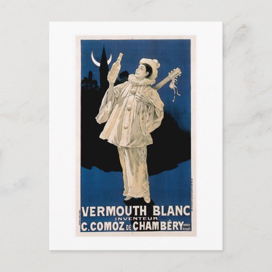 Vermouth Blanc  Drink en kunst Briefkaart (Voorkant)