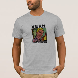 Vern vertelt het alsof het t-shirt is