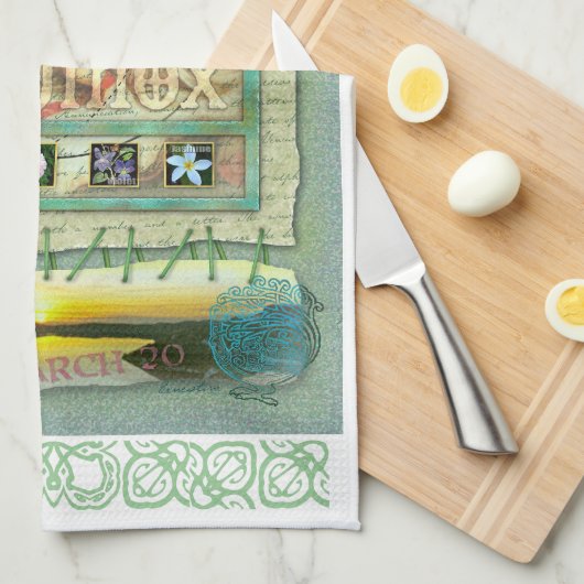 Vernal Equinox Kitchen Towel Theedoek (Quarter Fold)