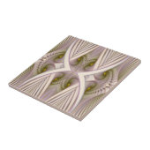 Vernal Equinox Paars en White Abstract Pattern Tegeltje (Zijkant)