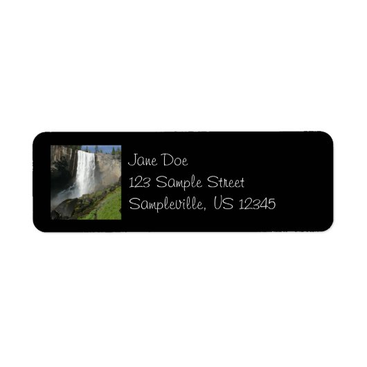 Vernal Falls I in Yosemite National Park Etiket (Voorkant)
