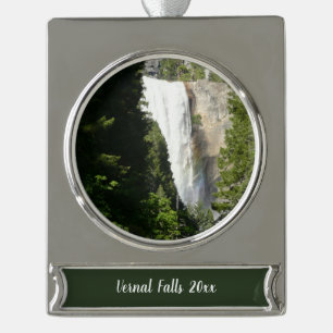 Vernal Falls II in Yosemite National Park Verzilverd Banner Ornament