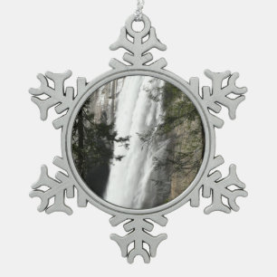Vernal Falls III in Yosemite National Park Tin Sneeuwvlok Ornament