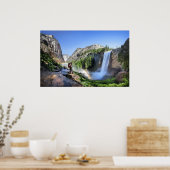 Vernal Herfst Hiker and Rainbow - Yosemite Poster (Keuken)