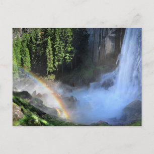 Vernal Herfst wandelaar en regenboog Detail - Yose Briefkaart