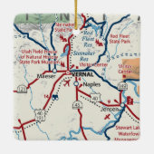 Vernal Utah Map Keramisch Ornament (Achterkant)