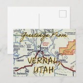 Vernal Utah Postcard Briefkaart (Voorkant / Achterkant)