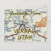Vernal Utah Postcard Briefkaart (Voorkant)