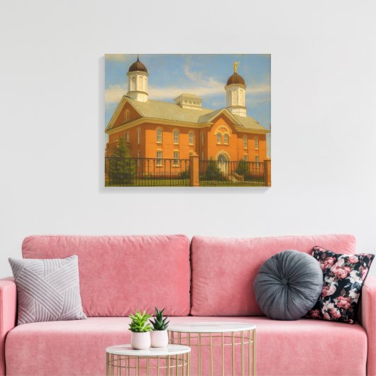 Vernal Utah Temple Painting™ LDS Muurschildering C Canvas Afdruk (Insitu (Woonkamer))