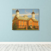 Vernal Utah Temple Painting™ LDS Muurschildering C Canvas Afdruk (Insitu (Houten vloer))