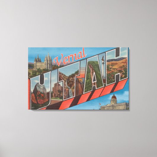 Vernal, UtahLarge Letter ScenesVernal, UT Canvas Afdruk (Voorkant)