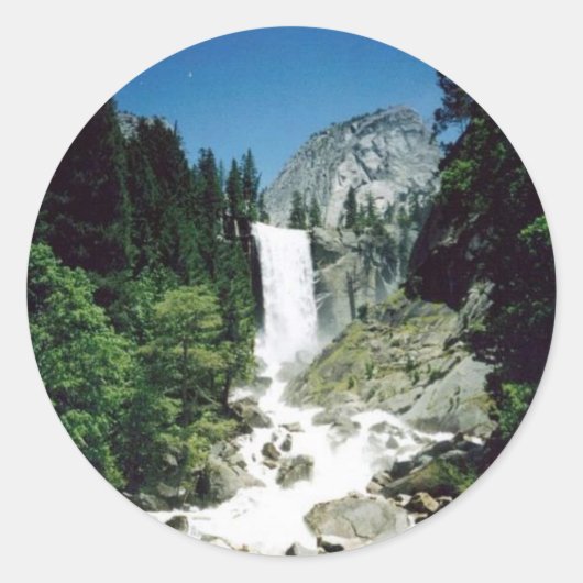 Vernale Herfst- Yosemite Ronde Sticker (Voorkant)