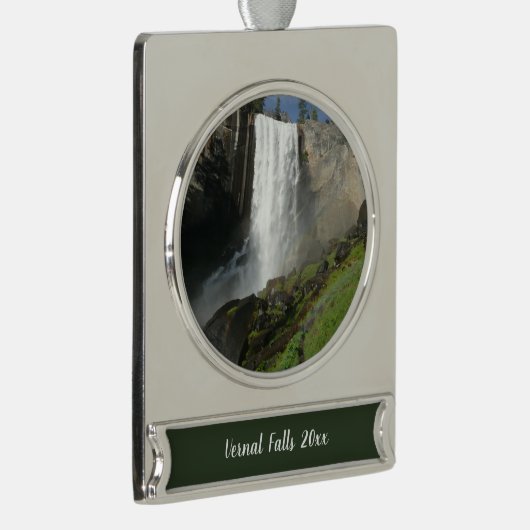 Vernale Herfsten I in het Nationaal Park Yosemite Verzilverd Banner Ornament (Rechts)