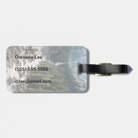 Vernall Herfst en Mist Trail Bagagelabel (Achterkant horizontaal)