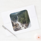 Vernall Herfst en Mist Trail Vierkante Sticker (Envelop)
