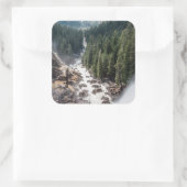 Vernall Herfst en Mist Trail Vierkante Sticker (Tas)