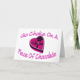 Vernauwing op Chocolade Valentijn Feestdagen Kaart