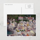 Vernazza aarde grens briefkaart (Voorkant / Achterkant)