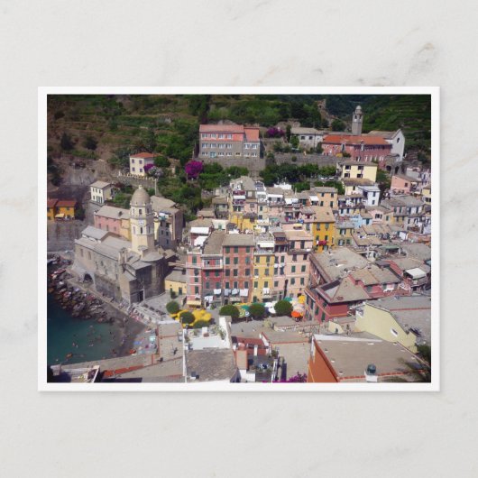 Vernazza aarde grens briefkaart (Voorkant)