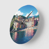 Vernazza, Cinqua Terra Magnet Ronde Klok (Hoek)