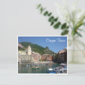 vernazza cinque harbour briefkaart (Staand voorkant)