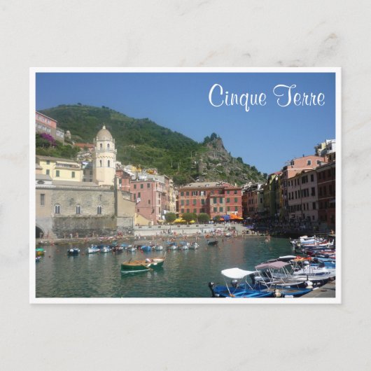 vernazza cinque harbour briefkaart (Voorkant)