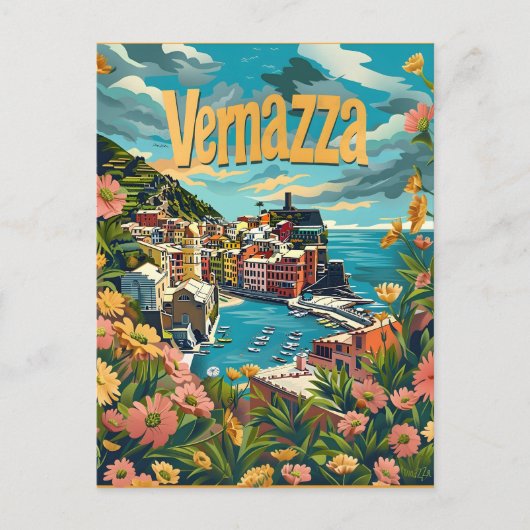 Vernazza Cinque Terre Italië Briefkaart (Voorkant)