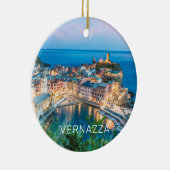 Vernazza Cinque Terre La Spezia Italië Panorama Keramisch Ornament (Rechts)