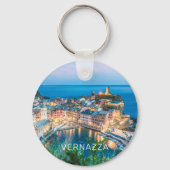 Vernazza Cinque Terre La Spezia Italië Panorama Sleutelhanger (Voorkant)
