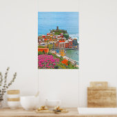 VERNAZZA - Cinque Terre - panorama - Ligurië - Poster (Keuken)